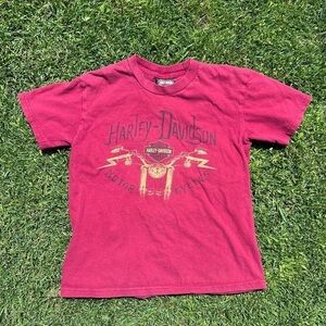 Harley Davidson Short Sleeve Crewneck T-Shirt Flying Skull San Marcos Biggs GUC